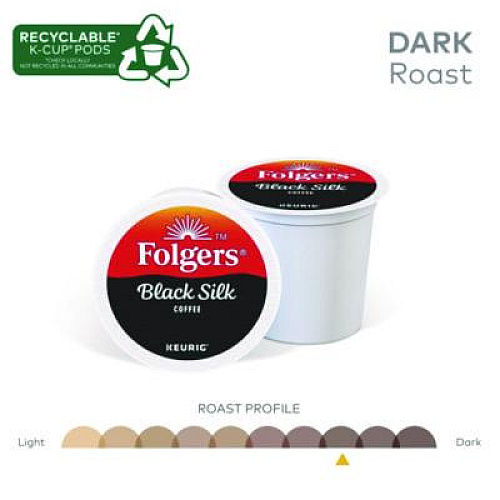 Folgers Gourmet Selections Black Silk Coffee K-Cups, 24/Box (6662)