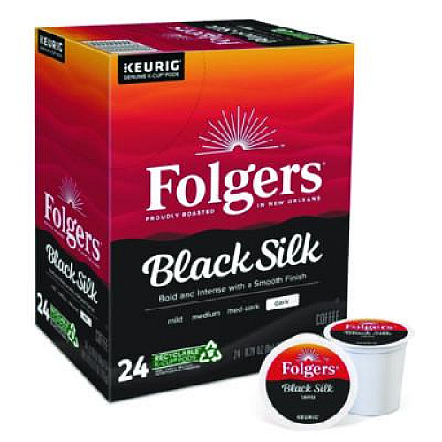 Folgers Gourmet Selections Black Silk Coffee K-Cups, 24/Box (6662)