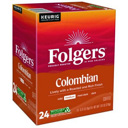 Folgers 100% Colombian Coffee K-Cups, 24/Box (6659)