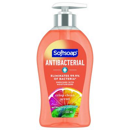 Softsoap Antibacterial Hand Soap, Crisp Clean Scent, 11.25 oz, 6/Carton (44571)