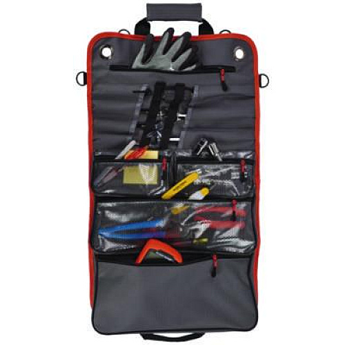 ergodyne Arsenal 5874 Roll Up Tool Bag with Zipper Pockets, 5 Zippered Pockets, 7 Tool Slots, 1 x 27 x 16, Polyester, Gray (13777)