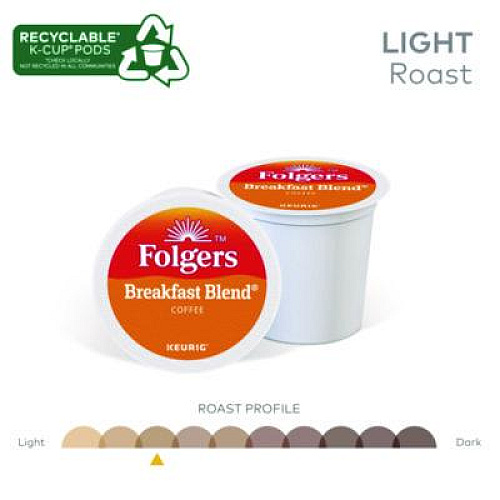 Folgers Breakfast Blend Coffee K-Cups, 24/Box (0448)