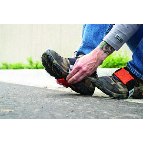 ergodyne TREX 6316 Mid-Sole Ice Cleats. Flat Sole, One Size Fits Most, Orange, Pair (16320)