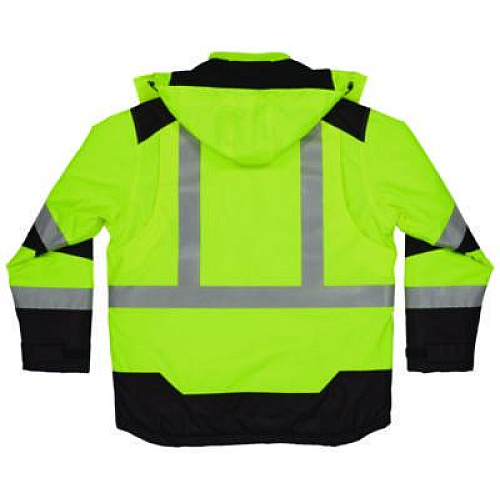 ergodyne GloWear Class 3 Hi-Vis Winter Jacket with AmpliFIRE Heat Reflective Lining, Large, Lime (25724)