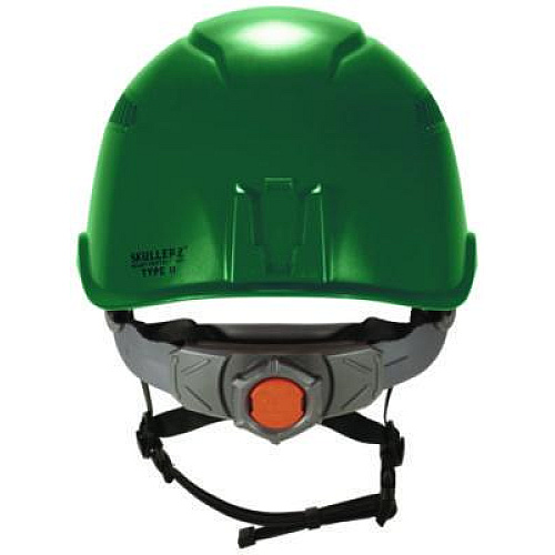 ergodyne Skullerz 8977 Class C Safety Helmet with Adjustable Venting, 6-Point Ratchet Suspension, Green (60267)