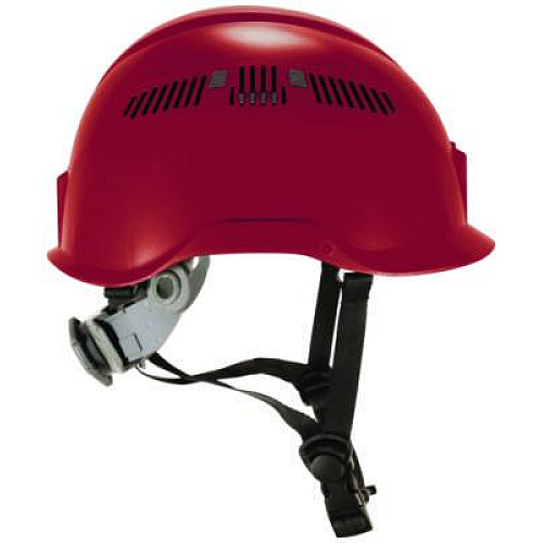 ergodyne Skullerz 8977 Class C Safety Helmet with Adjustable Venting, 6-Point Ratchet Suspension, Red (60268)