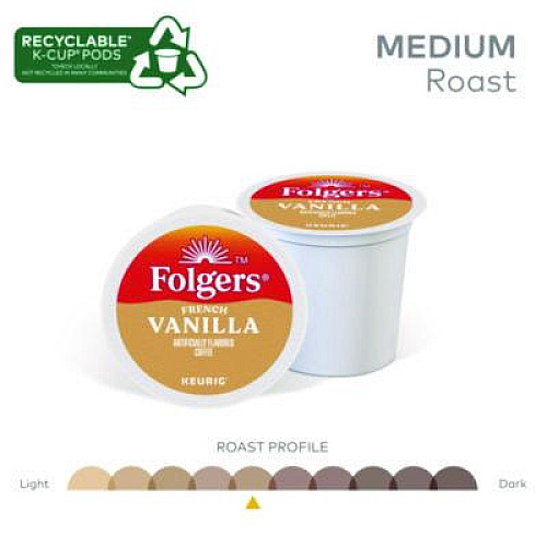 Folgers French Vanilla Coffee K-Cups, 24/Box (6661)