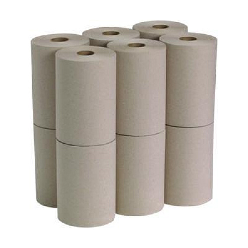 Georgia Pacific Professional Pacific Blue Basic Recycled Paper Towel Roll, 1-Ply, 7.88 x 350 ft, Brown, 12 Rolls/Carton (26401)