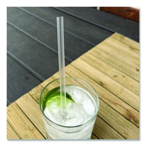 Boardwalk Giant Straws, 7.75", Polypropylene, Clear, 150/Pack, 10 Packs/Carton (GSTUW775CLR)