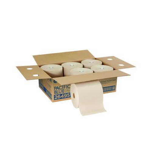 Georgia Pacific Professional Pacific Blue Ultra Paper Towels, 1-Ply, 7.87" x 1,150 ft, Natural, 6 Rolls/Carton (26495)