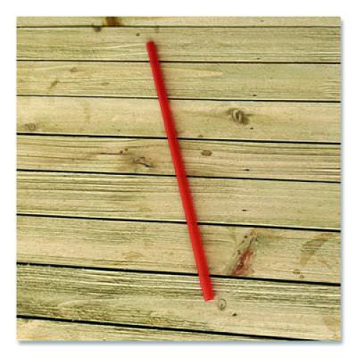 Boardwalk Jumbo Straws, 7.75", Polypropylene, Red, 250/Pack, 10 Packs/Carton (JSTUW775RED)