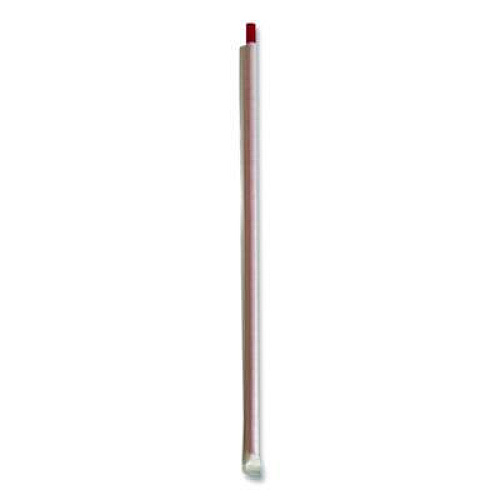 Boardwalk Wrapped Giant Straws, 10.25", Polypropylene, Red, 300/Pack, 4 Packs/Carton (GST1025RD)