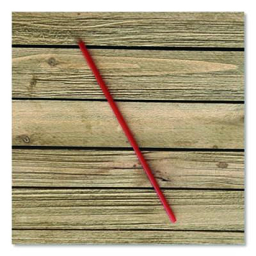 Boardwalk Wrapped Giant Straws, 10.25", Polypropylene, Red, 300/Pack, 4 Packs/Carton (GST1025RD)