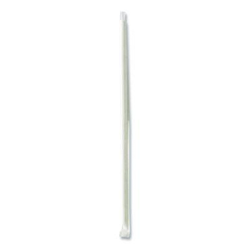 Boardwalk Wrapped Jumbo Straws, 10.25", Polypropylene, Clear, 500/Pack, 4 Packs/Carton (JUMW1025CLR)