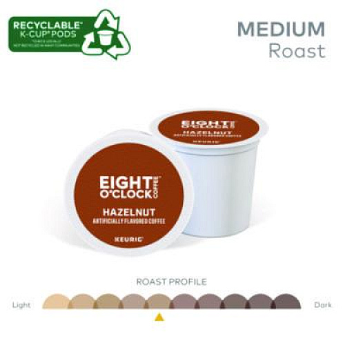 Eight O'Clock Hazelnut Coffee K-Cups, 24/Box (6406)
