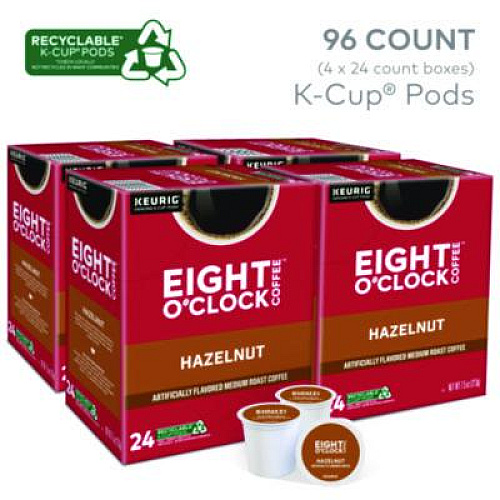 Eight O'Clock Hazelnut Coffee K-Cups, 96/Carton (6406CT)