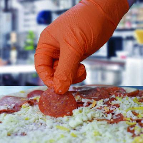 Xtreme by AMMEX DT Nitrile Disposable Gloves, Powder-Free, X-Large, 6 mil Thick, 9.5" Long, Orange, 100/Box, 10 Boxes/Carton (XODN48100)