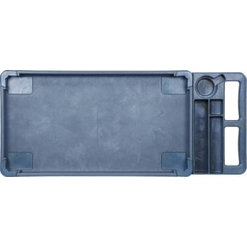Boardwalk Two-Shelf Utility Cart, Plastic, 2 Shelves, 500 lb Capacity, 17.25" x 40" x 33.5", Gray (4024UCGRA)