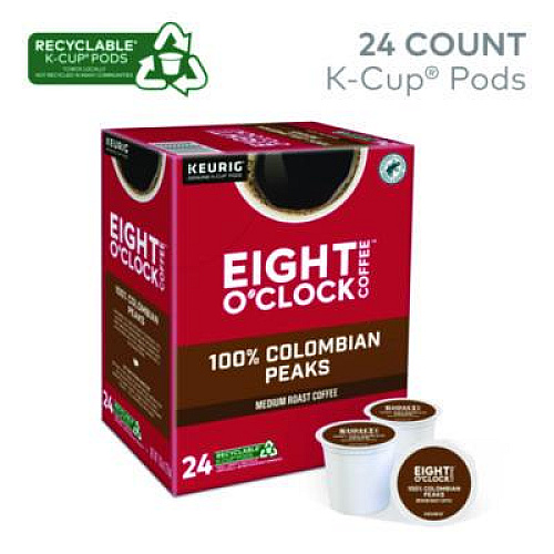 Eight O'Clock Colombian Peaks Coffee K-Cups (6407)