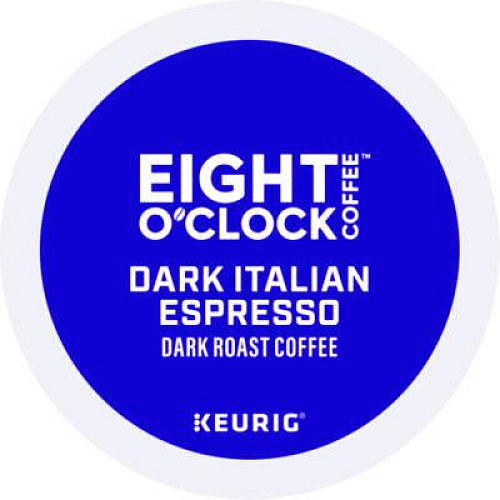 Eight O'Clock Dark Italian Espresso Coffee K-Cups, 24/Box (6408)