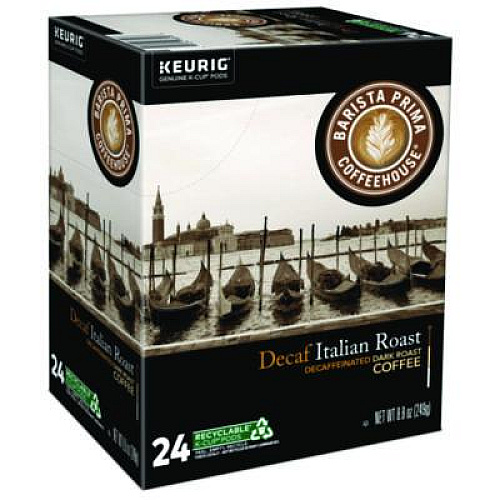 Barista Prima Coffeehouse Decaf Italian Roast Coffee K-Cups, 24/Box (8506)