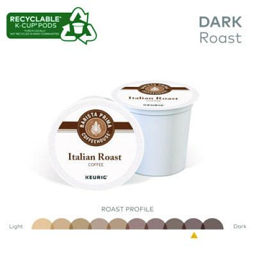 Barista Prima Coffeehouse Italian Roast K-Cups Coffee Pack, 24/Box (8500)
