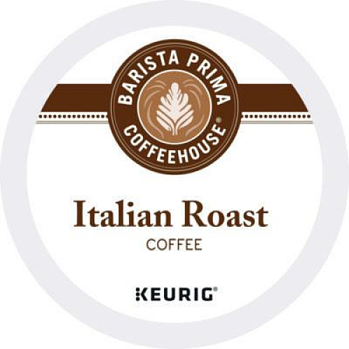 Barista Prima Coffeehouse Italian Roast K-Cups Coffee Pack, 24/Box, 4 Box/Carton (8500CT)
