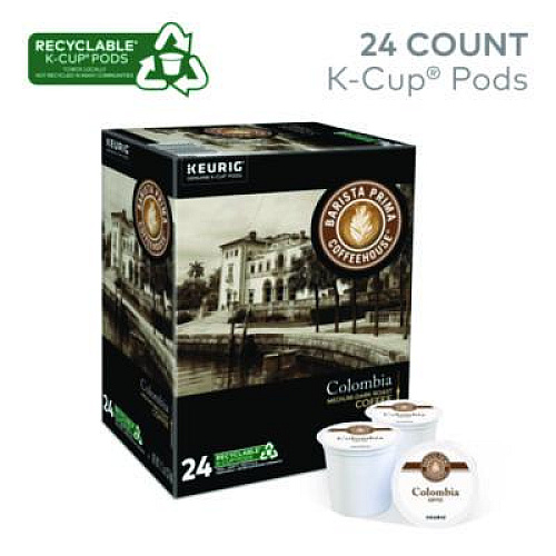 Barista Prima Coffeehouse Colombia K-Cups Coffee Pack, 24/Box (6613)
