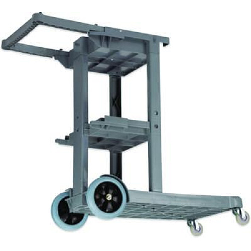 Boardwalk Janitor's Cart, Plastic, 4 Shelves, 1 Bin, 19" x 45" x 39", Gray (JCARTGRA)