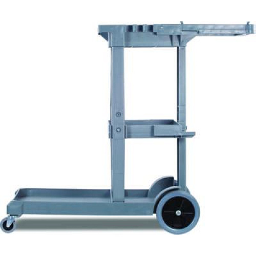 Boardwalk Janitor's Cart, Plastic, 4 Shelves, 1 Bin, 19" x 45" x 39", Gray (JCARTGRA)