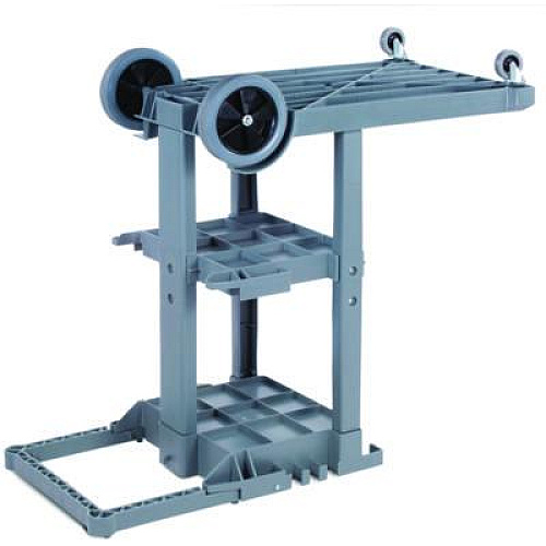 Boardwalk Janitor's Cart, Plastic, 4 Shelves, 1 Bin, 19" x 45" x 39", Gray (JCARTGRA)