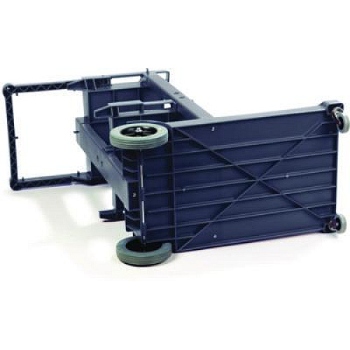 Boardwalk Janitor's Cart, Plastic, 4 Shelves, 1 Bin, 19" x 45" x 39", Gray (JCARTGRA)