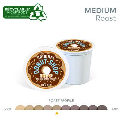 The Original Donut Shop Donut Shop Decaf Coffee K-Cups, 24/Box (7401BX)