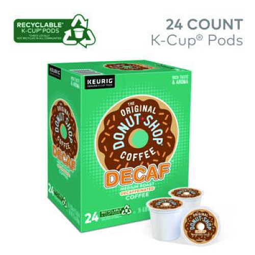 The Original Donut Shop Donut Shop Decaf Coffee K-Cups, 24/Box (7401BX)