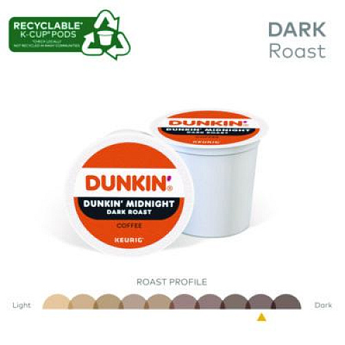 Dunkin' K-Cup Pods, Original Dark Roast, 22/Box (12798)