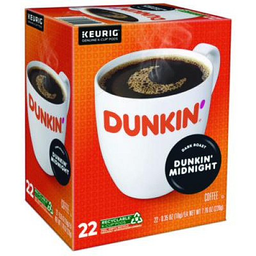 Dunkin' K-Cup Pods, Original Dark Roast, 22/Box (12798)