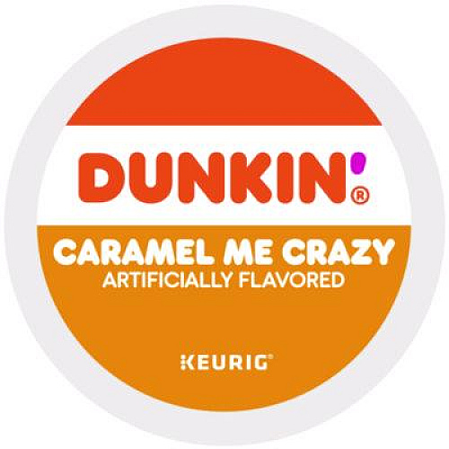 Dunkin' K-Cup Pods, Caramel Me Crazy, 22/Box (1277)