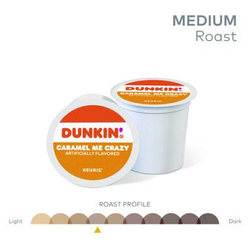 Dunkin' K-Cup Pods, Caramel Me Crazy, 22/Box (1277)