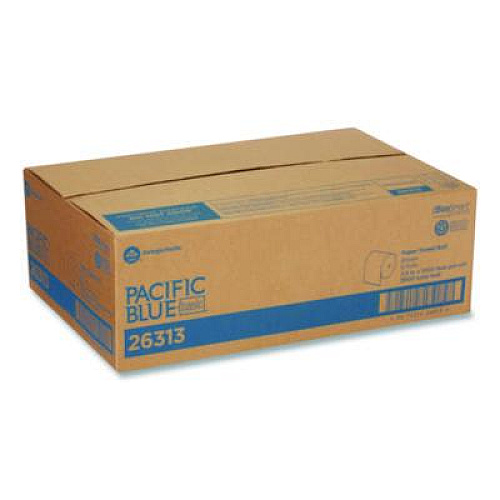 Georgia Pacific Professional Pacific Blue Basic Recycled Paper Towel Roll, 1-Ply, 7.87 " x 1,000 ft, Brown, 6/Carton (26313)