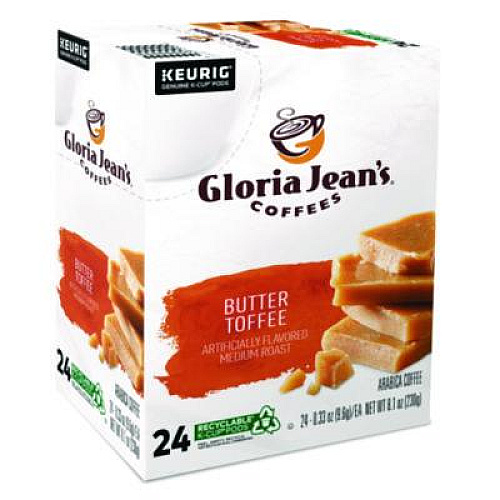 Gloria Jean's Butter Toffee Coffee K-Cups, 96/Carton (60051012CT)