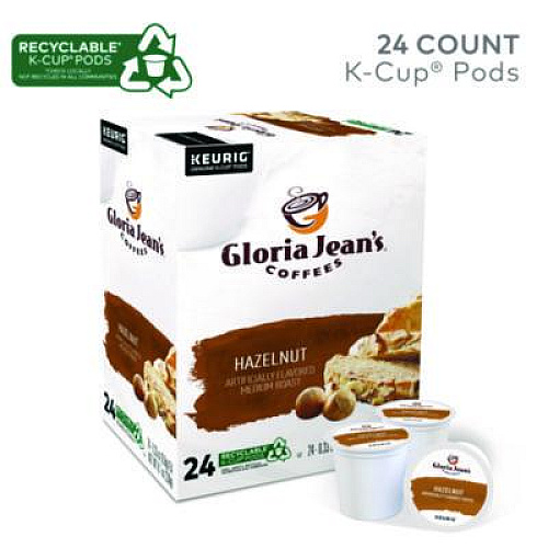 Gloria Jean's Hazelnut Coffee K-Cups, 24/Box (60051052)