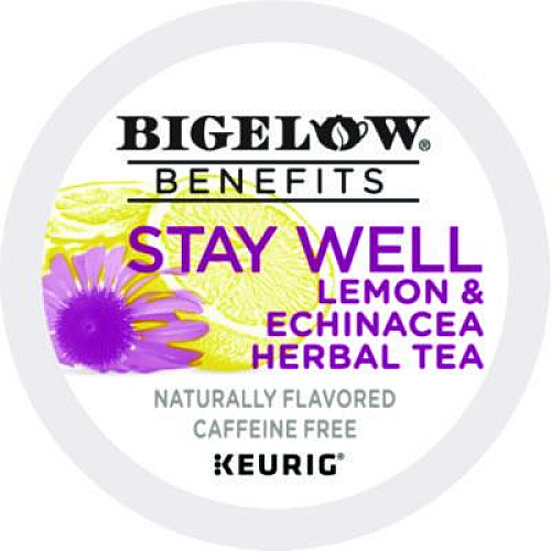 Bigelow Benefits Lemon and Echinacea Herbal K-Cup, 0.11 oz, 22/Box (2025)