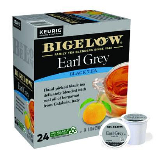 Bigelow Earl Grey Tea K-Cup Pack, 24/Box, 4 Box/Carton (6082CT)
