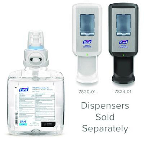 PURELL VF PLUS Hand Sanitizer Gel, 1,200 mL Refill Bottle, Fragrance-Free, For CS8 Dispensers, 2/Carton (789902)