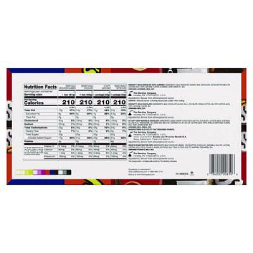 Hershey's Full Size Chocolate Candy Bar Variety Pack, Assorted, 1.5 oz Bars, 30 Bars (20650)