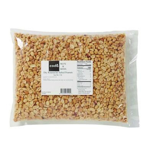 Mountain Manufacturing Dry Roasted and Salted Peanuts, Unshelled, 80 oz Bag, 4/Carton (CDA79290)