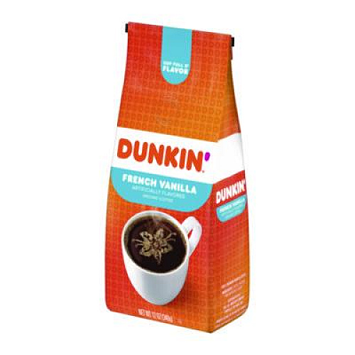 Dunkin' French Vanilla Coffee, 12 oz Bag (00047)