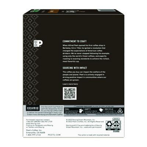 Peet's Coffee & Tea House Blend Coffee K-Cups, 22/Box (6546)