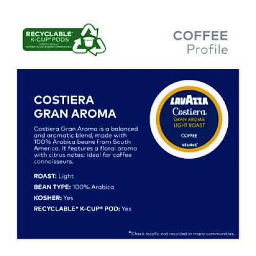 Lavazza Gran Aroma Coffee K-Cups, 22/Box (6002)