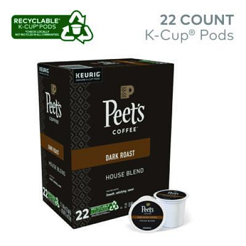 Peet's Coffee & Tea House Blend Coffee K-Cups, 22/Box (6546)